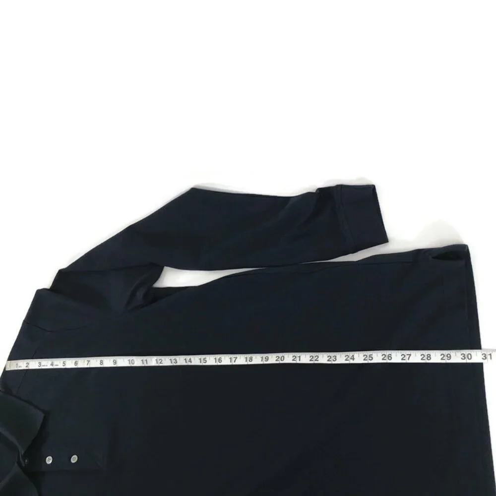 Cutter & Buck Long Sleeve Polo Shirt Men's Large Tall Navy Blue Performance Golf - Picture 6 of 10